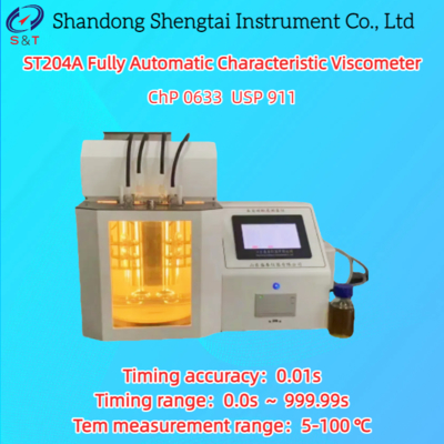 ST204A Fully Automatic Characteristic Viscometer with 5-100℃ Temperature Range 0.01s Timing Accuracy and USP 911 Compliance