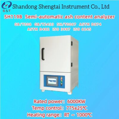 Semi-Automatic Ash Content Analyzer RT ～ 1000℃ Thermocouple Temp Control ASTM D874