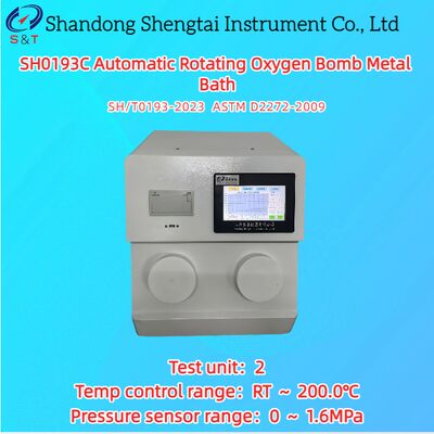 2 Holes Automatic Rotating Oxygen Bomb Tester 0 ～ 1.6MPa RT ～ 200.0℃ ASTM D2272