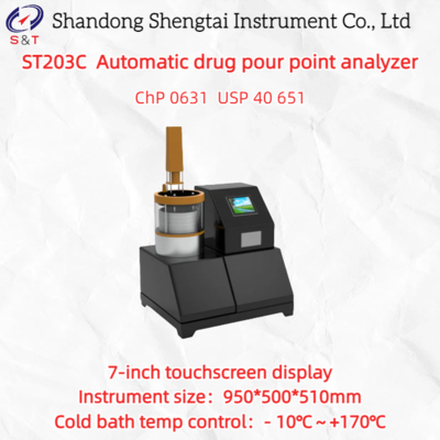 ST203C Automatic Drug Pour Point Analyzer with 7-inch Touchscreen ±0.1℃ Accuracy and 16GB Storage