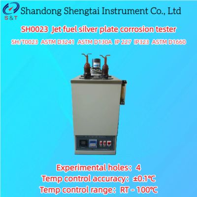 Δοκιμαστής Διάβρωσης Ασημένιας Πλάκας Καυσίμου Jet 4 Οπών Αισθητήρας PT100 RT - 100℃ ASTM D3241