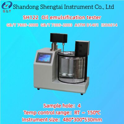 Δοκιμαστής Γαλακτωματοποίησης Λαδιού 4 Οπών RT ~ 150°C Χρονισμός 0 ~ 99min Αισθητήρας PT100 ASTM D1401