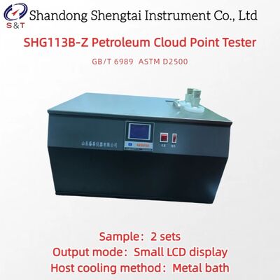 Δύο στόχοι Δοκιμαστής σημείων σύννεφου πετρελαίου λιπαντικού ντίζελ RT ️ 50°C Μεταλλικό μπάνιο ASTM D2500