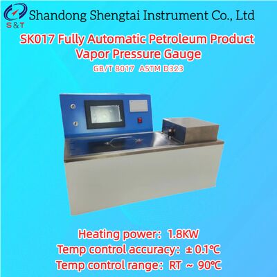 Πλήρως αυτόματο μετρητή πίεσης ατμών πετρελαϊκών προϊόντων RT ± 90°C σταθερός 37,8°C ASTM D323