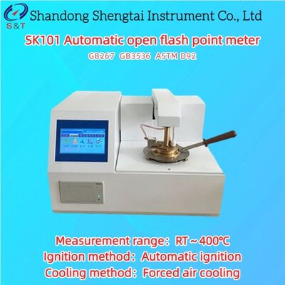 Πετροχημικός Αυτόματος Ανοιχτός Μετρητής Σημείου Φωτιάς RT～400℃ Εξαναγκασμένη ψύξη αέρα ASTM D92