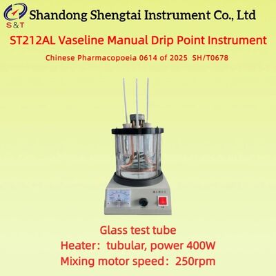 Συσκευή χειροκίνητης σταγόνας λευκής βαζελίνης 12*100mm Γυάλινος σωλήνας δοκιμής SH/T0678